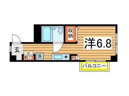 メールオフィスSKビル(ワンルーム/3階)の間取り写真