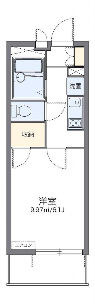 レオパレス高倉(1K/1階)の間取り写真