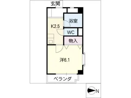 シャンボールDAIRIN(1K/2階)の間取り写真