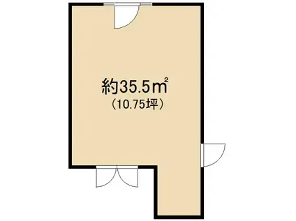 カサ・デ・ココ(ワンルーム/1階)の間取り写真