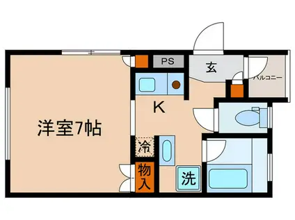 稲崎ビル(1K/3階)の間取り写真