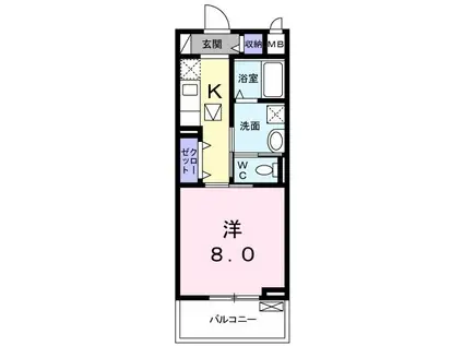 静岡鉄道静岡清水線 御門台駅 徒歩18分 3階建 築6年(1K/1階)の間取り写真