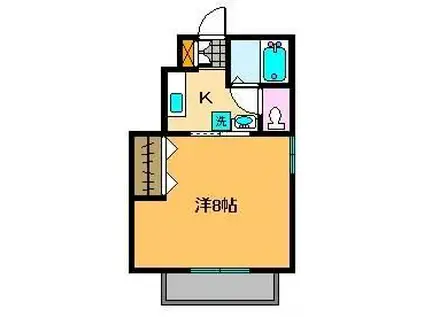 メゾン・ハラダ(1K/1階)の間取り写真