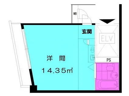 大野第一ビル(ワンルーム/7階)の間取り写真