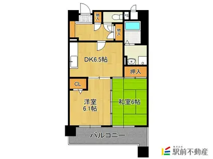 エフメゾン北天神(2DK/3階)の間取り写真