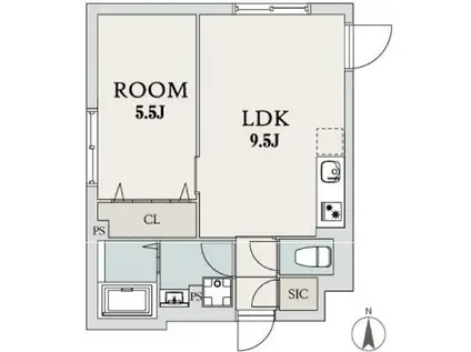 エルファーロ代々木(1LDK/3階)の間取り写真