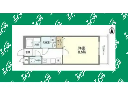 MERVEILLE(1K/2階)の間取り写真