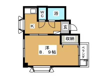 フラッツKOIWA(1K/3階)の間取り写真