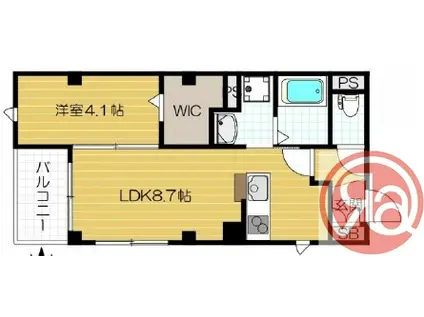 ヴェルーラ(1LDK/3階)の間取り写真