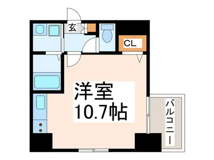 ハッピーマンション渡鹿(ワンルーム/6階)の間取り写真