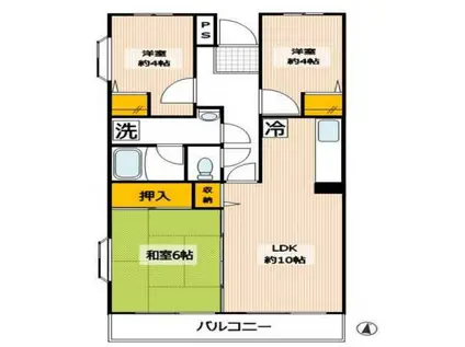 メゾン ピュール(3DK/3階)の間取り写真