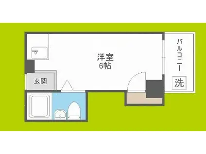 セリバ九条(ワンルーム/4階)の間取り写真