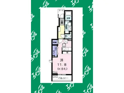 シャルマンキヨミ(ワンルーム/1階)の間取り写真