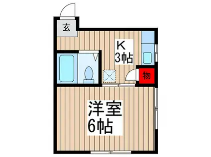 サンコ―ポ(1K/1階)の間取り写真