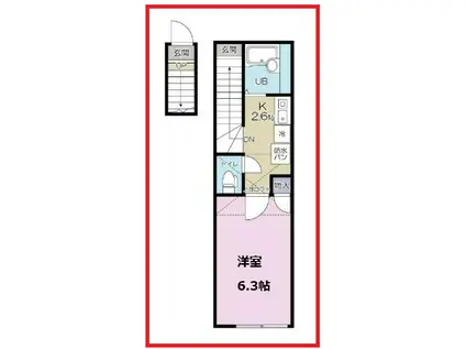 ビッツ新小岩(1K/2階)の間取り写真