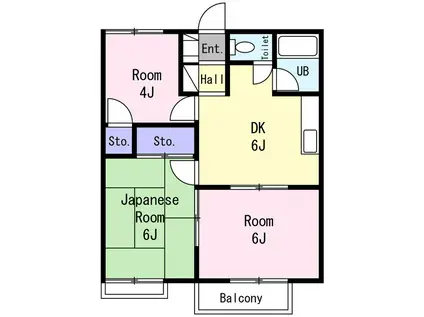 アミー八重原I(3DK/1階)の間取り写真