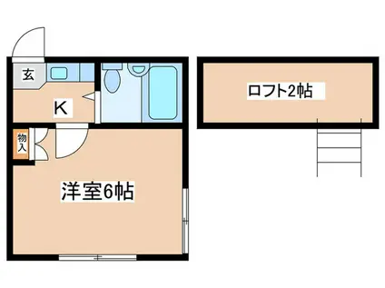 ジョイフルオークラNO18(1K/1階)の間取り写真