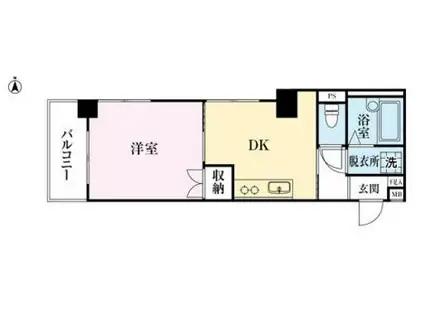プラスム荻窪(1DK/2階)の間取り写真