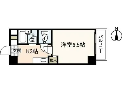 エスポワールムラタ(1K/3階)の間取り写真