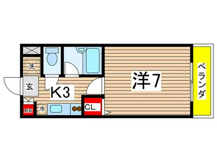 シュアーヴ西本II(1K/2階)の間取り写真