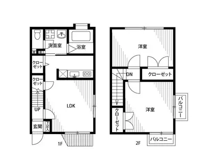 アムールプラン(2LDK/1階)の間取り写真