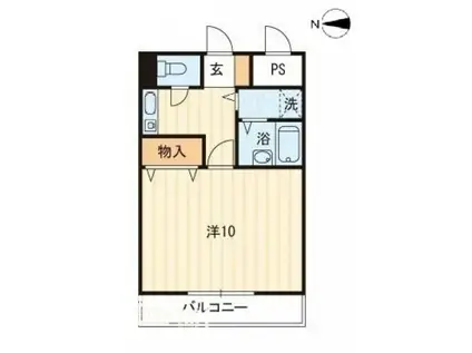 リマーク上之町(1K/6階)の間取り写真