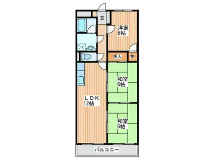O.HOUSES30(3LDK/3階)の間取り写真