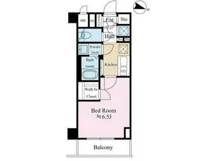 テラス都立大学(1K/3階)の間取り写真