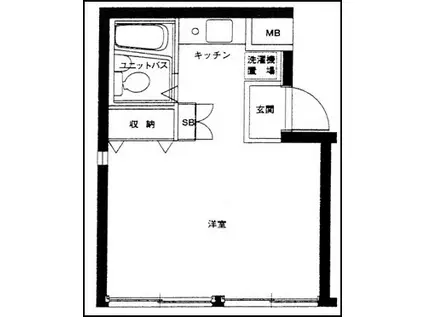 ジェイパーク恵比寿(ワンルーム/1階)の間取り写真