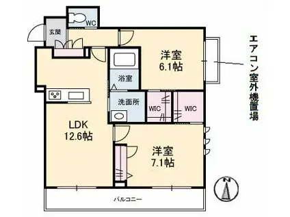 レガーロII(2LDK/2階)の間取り写真