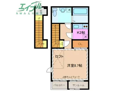 LA DOUCE CHALEUR(1K/2階)の間取り写真