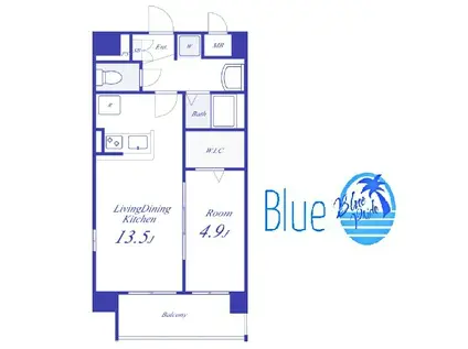 ノース ストリート湘南 C-X(1LDK/7階)の間取り写真