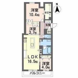 あおなみ線 荒子駅 徒歩5分 3階建 築1年(3LDK/2階)の間取り写真