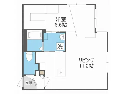 レブニーズ ザ・レジデンス N21(1LDK/5階)の間取り写真