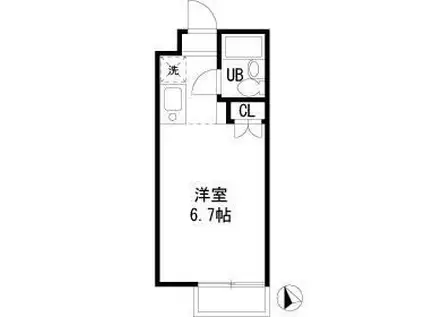 メゾン・ド・調布(ワンルーム/3階)の間取り写真