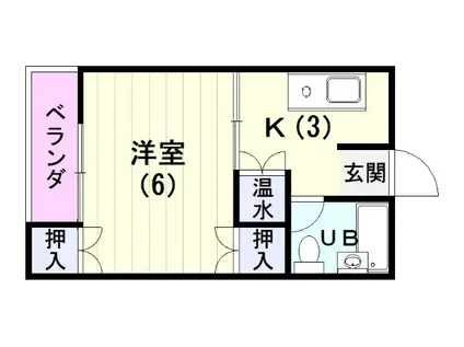 オリジンファースト(1K/4階)の間取り写真