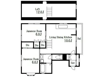 コーポ青柳(2LDK/3階)の間取り写真