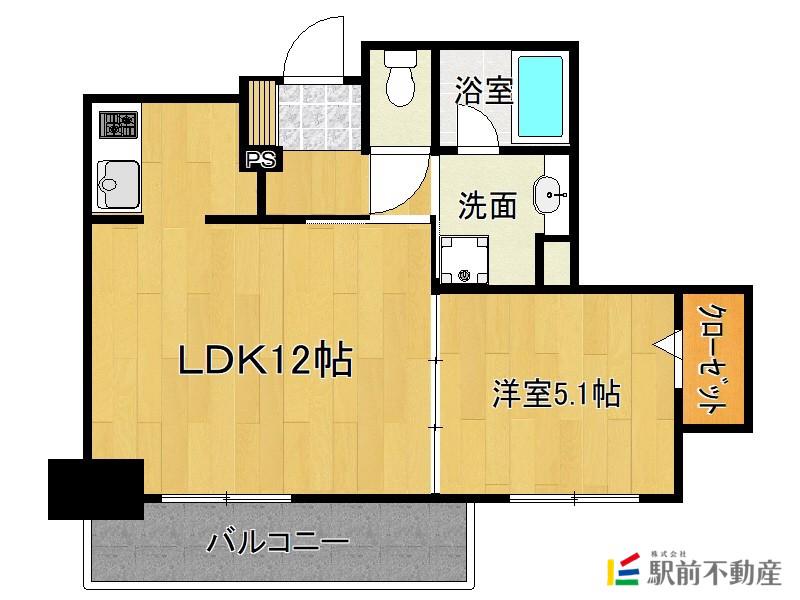 ADORABLE(1LDK/8階)の間取り写真