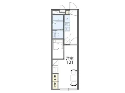 レオパレスイクシードII(1K/2階)の間取り写真
