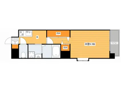 TOWN TOKAICHI(1K/2階)の間取り写真