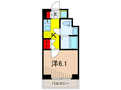 AZESTお花茶屋VI(1K/2階)の間取り写真