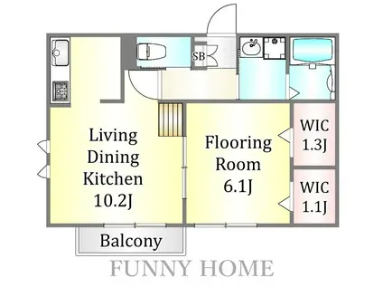 エクセルハイム桜上水(1LDK/2階)の間取り写真