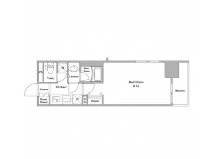 BPRレジデンス西早稲田(1K/7階)の間取り写真