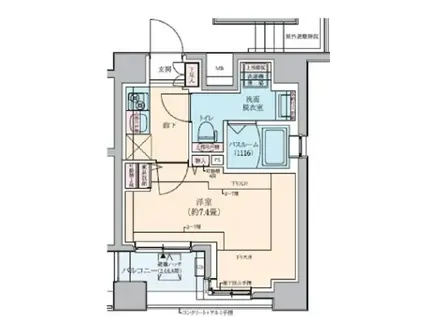 ロアール蒲田弐番館(1K/3階)の間取り写真