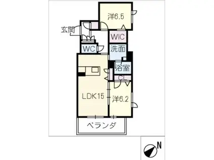 アンビエラ八事(2LDK/3階)の間取り写真