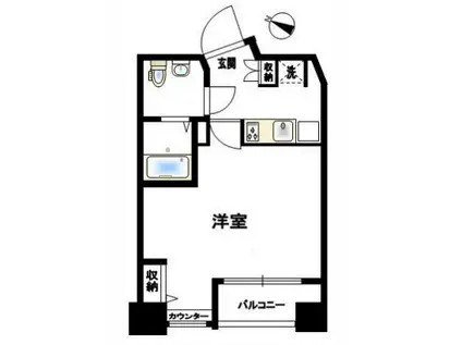 アーバイル九段下ミッドシティ(1K/9階)の間取り写真