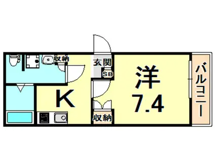 ヴィレッタ武庫之荘(1K/3階)の間取り写真