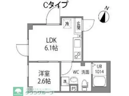 VARIE TAKENOTSUKA(1DK/5階)の間取り写真