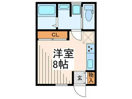 パークフォレスト久我山(ワンルーム/1階)の間取り写真