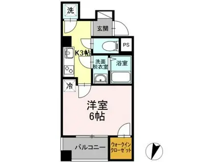 協和ヴィレッジ(1K/3階)の間取り写真